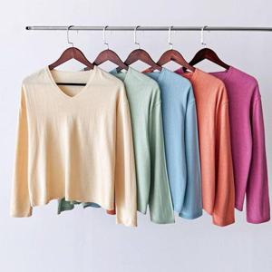 여자브이넥니트 여자브이넥기본긴팔니트