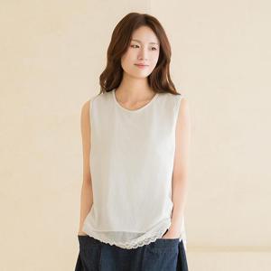 엄마옷 마담4060 [내추럴포엠]이중레이스나시 -QSL2603001-