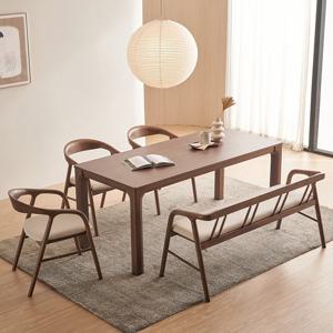 핀란디아 아멜리 원목 6인 식탁세트(의자3+벤치1)