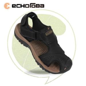 [에코로바][에코로바]고급 소가죽 고탄성 액티비티 남성 트레킹 샌들 ER0800