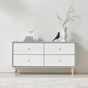 (착불) 소디 4단 서랍 미니 거실장 1000 오픈 선반 tv다이 미니 모듈 장식장