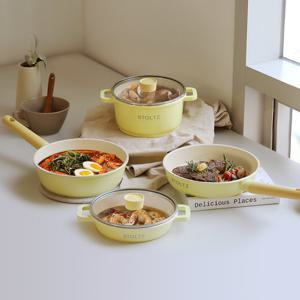 슈톨츠 IH 머랭 쿡웨어 알뜰전골 4종(20양수+20전골+24팬+24웍팬) 국내생산 통주물 냄비 후라이팬