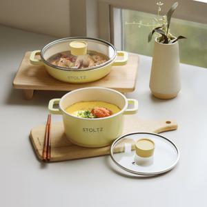 슈톨츠 머랭 쿡웨어 IH 냄비 2종세트 (18편수+20전골) 국내생산 통주물 냄비 전골