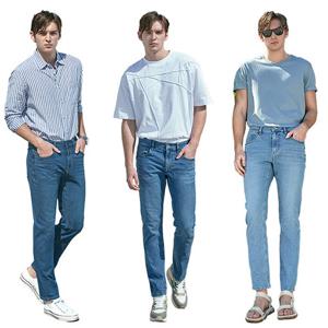 [인디고랩] 남성 씬라이트 라이크라 데님팬츠 3종