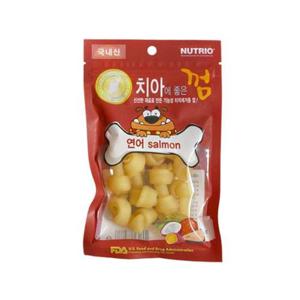 뉴트리오 국내산 치아에 좋은 강아지껌 연어 80g (W90866E)