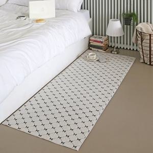 메이즈 리본 자수 인조 양털 단모 주방매트 65X180