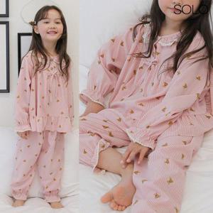 [기타브랜드]여아잠옷 아동 파자마 곰돌이 초등학생 키즈 어린이 주니어 세트 국산