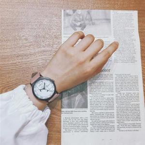 스터디 여성 손목시계(핑크) 가죽시계