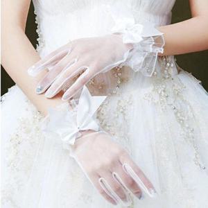 퍼프 레이스 소품 신부 웨딩장갑 리본 장갑 WFI320A