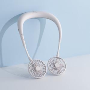 [폭염대비] 블루아이디 넥밴드 여름 폭염 더위 휴대용 선풍기 목걸이 핸즈프리 BI-NF5 화이트