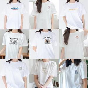 [험블] 여자 흰티 라운드 이너 반팔 면 티셔츠 20수