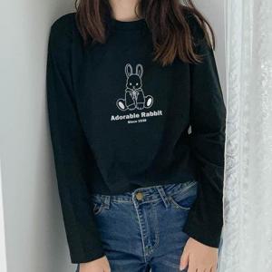 [험블] 토끼 캐릭터 홈웨어 봄가을 간절기 여성긴팔티셔츠