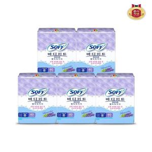 [쏘피]바디피트 천연코튼 팬티라이너 라벤더향 40P(롱) x 5팩