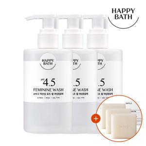 ♥사은증정♥ 해피바스 PH4.5 약산성 여성청결제 300ml x 3 +증정 (옵션)