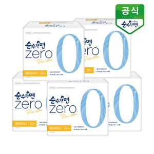 순수한면 생리대 제로 롱팬티라이너 20P x 4+1팩
