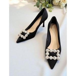 갤러리아_[센터시티] 고세 실크 큐빅 드레스 펌프스 OZP4S023 블랙