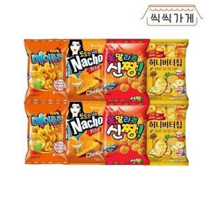 갤러리아_[씩씩가게] 단짠단짠 봉지과자3 2봉씩 8봉(허니버터 카메 신짱