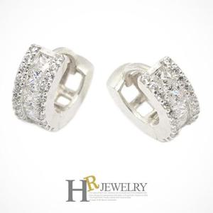 [호림쥬얼리]실버92.5/Silver/은귀걸이/히트/예쁜(HR)실버 노블 큐빅 원터치 귀걸이(소)(NO.33410)