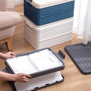 접이식 다용도 뚜껑 리빙박스 L 1+1 정리 수납박스 (WD29791)