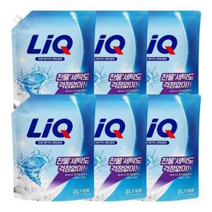 [골피아]리큐 베이직 세탁세제 리필 2L x 6 (일반/드럼) 생활용품 세탁세제