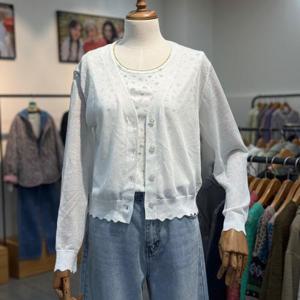 [써스데이아일랜드]브이넥 시스루 가디건 t254mcd345_DG