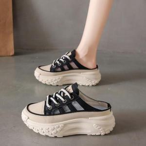 [오노마] ONM 여성 통굽 키높이 뮬 블로퍼 스니커즈 캐주얼 슈즈