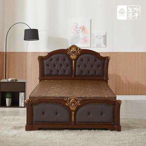 노송가구 아담 엔틱 서랍형 참숯볼 흙침대 싱글(S)