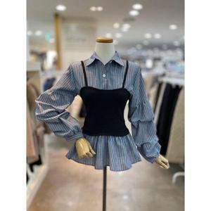 갤러리아_[클리지]잔줄셔링프릴블라우스(CQ2WBL19)