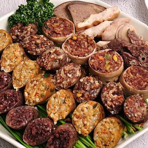 [푸르젠 순대]  HACCP 20년 전통의 찰순대1kg+내장모듬1kg