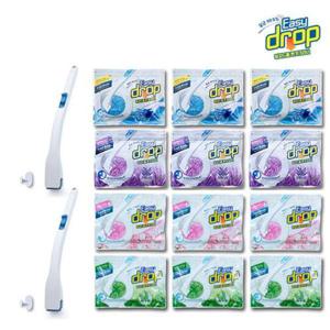 [이지드롭][156회/3년구성] 이지드롭 변기크리너 핸들2+12팩+체험분12개입.