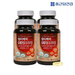 [종근당건강] 멀티케어 오메가3 프리미엄 4병 (12개월분) 4중복합기능성