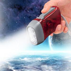 원룸생활 LED 손전등 크랭크 파워 라이트 여행 캠핑 램프 조명