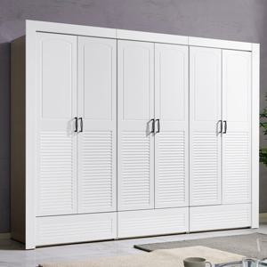 (착불) 칼리아 9자 장롱세트 이불 정리 옷장 침실 수납 화이트 갤러리 9자 장농