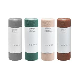 [생활공작소][★비밀특가★] 뜯어쓰는 일회용 수세미 60매 x 4개 / (색상 선택)