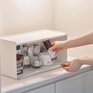 코드리빙 클린업스토리지 철제 슬라이딩 수납함 슬라이드 영양제 약통 정리 보관함 화이트 L STR-4-C2LWH