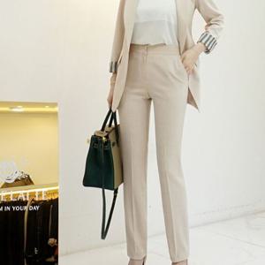 스타일라떼 / 썸머 7부 스판 자켓 슬랙스 여성 투피스 세트