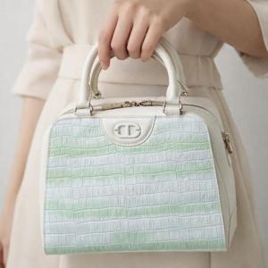 미셸by 탠디 TC01 여성 크로커다일 패턴 미니 토트백 민트 콤비 크로스백 2