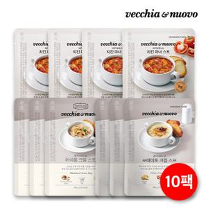 베키아에누보 스프 3종/10팩(치킨마녀4,머쉬룸크림3, 포테이토크림3)