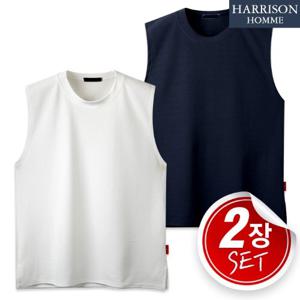 [해리슨] 2SET 시원! 필수템 라운드 민소매 나시 티셔츠!