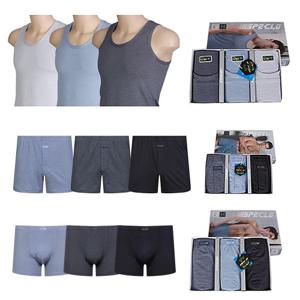 [스페클로] 슬럽인견 남성 런닝 3매+트렁크/드로즈 3매 6매세트 택1