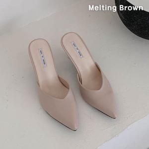 [멜팅브라운] 여성 캐주얼 포인티드토 뮬 힐 5color