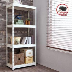 [폴던스랙] 가로 1300 깊이 700 높이 1600 4단 (1.6t+고급코팅상판)  조립식앵글 무볼트 철제선반