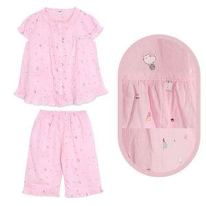 [알콩단잠]실내복세트 여자아이잠옷 고양이 캐릭터파자마 순면 주니어 반팔 아동내의