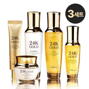 골드베라 24K골드 화장품 5종 3세트 기초화장품 스킨케어 콜라겐 주름미백 탄력보습