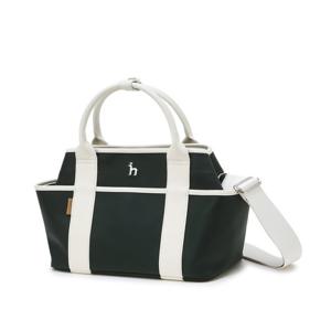 헤지스 골프 여성 그린 여성 컬러배색 가죽 토트백 (HWBA5E103E3)