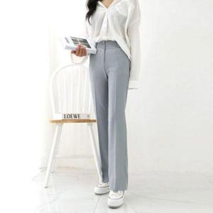 [옷자락]여자 찰랑 정장바지 투버튼 하이웨스트 부츠컷 슬랙스