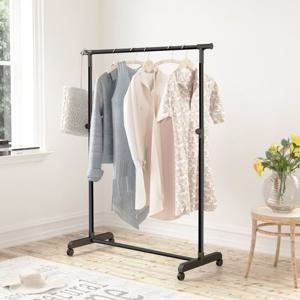 올블랙 이동식 행거