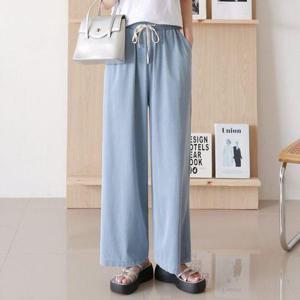 [유야]아이스 쿨 리오셀 스판 와이드 밴딩 청바지 데님 팬츠 냉장고바지 -PN0411H- 빅사이즈 루즈핏 여성..