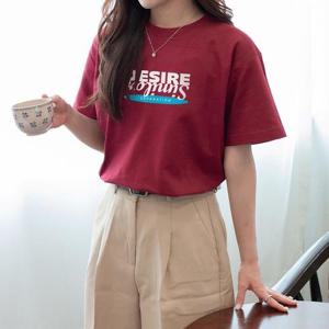 [험블] 여성 레터링 여름 면 반팔티 티셔츠