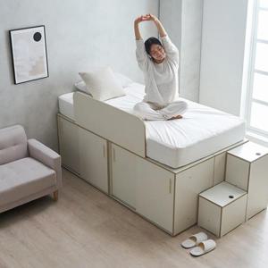 이노 파티션 슬라이딩 빅수납 수퍼싱글 침대  안전가드형1200 매트제외 [무료배송]